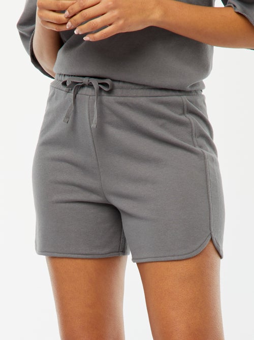 Calções em moletão com atilhos - Kiabi