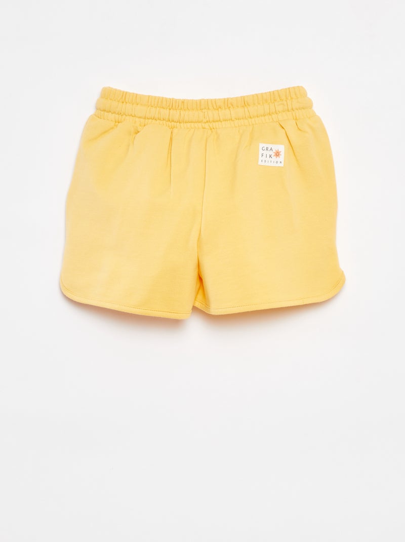 Calções em moletão estampado AMARELO - Kiabi