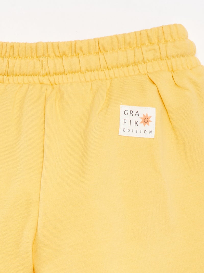Calções em moletão estampado AMARELO - Kiabi