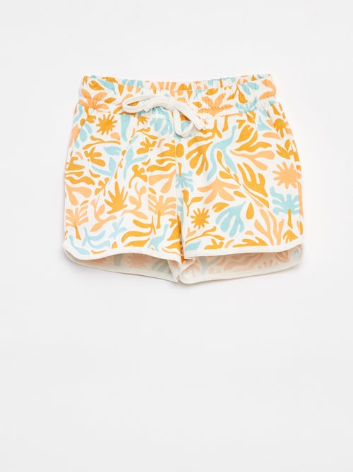 Calções em moletão estampado - Kiabi