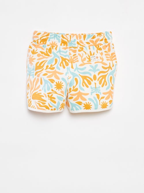Calções em moletão estampado - Kiabi