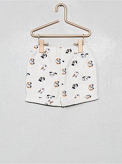 Calções em moletão estampado 'cão' - Kiabi