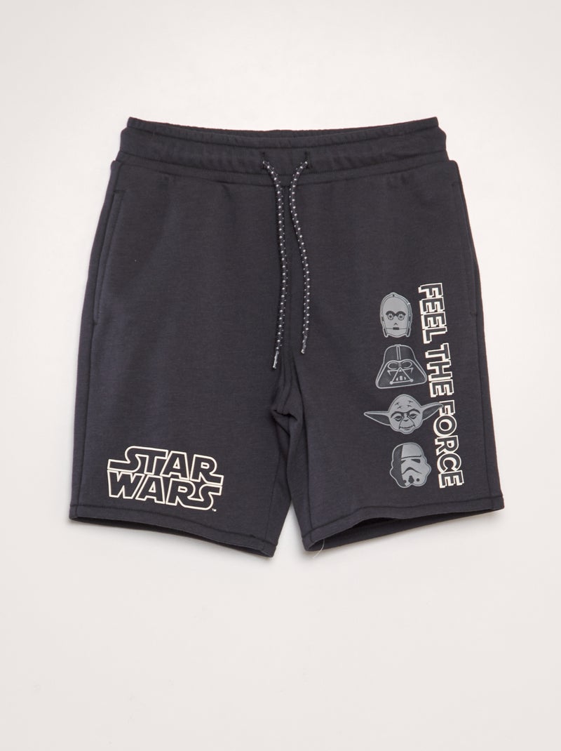Calções em moletão fino 'Star Wars' PRETO - Kiabi