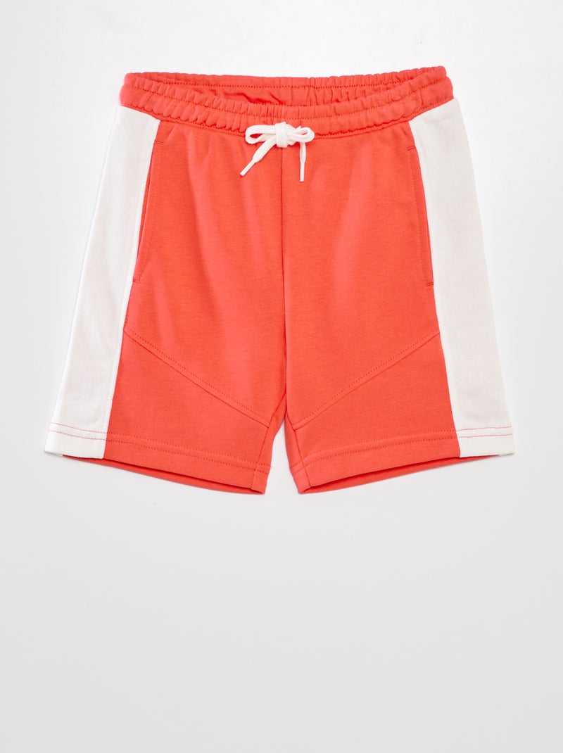 Calções em moletão fino VERMELHO - Kiabi