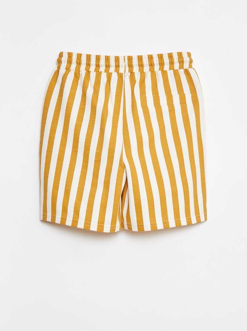 Calções em moletão leve Amarelo - Kiabi