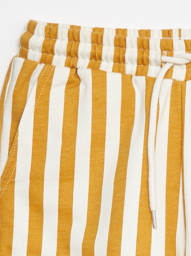 Calções em moletão leve Amarelo - Kiabi