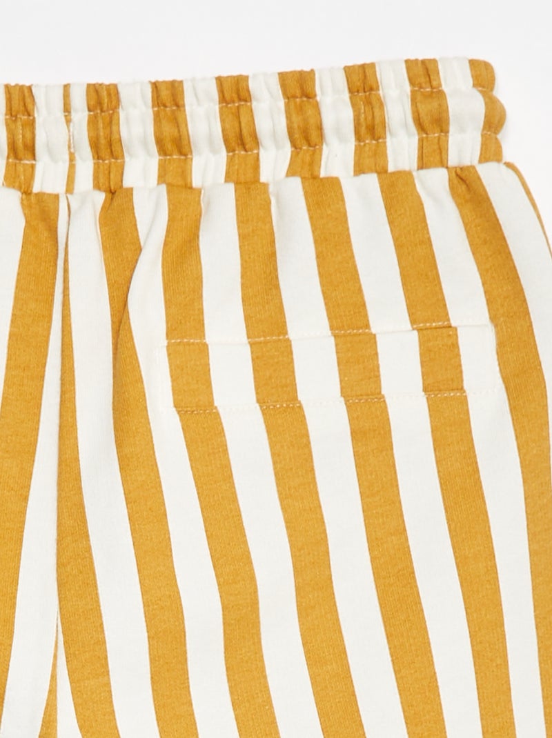 Calções em moletão leve Amarelo - Kiabi