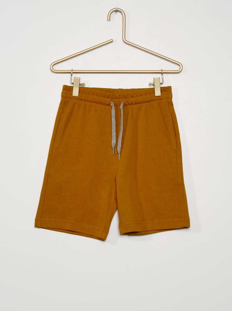 Calções em moletão leve AMARELO - Kiabi