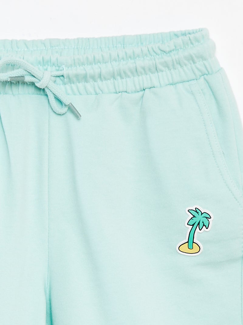 Calções em moletão leve Azul - Kiabi