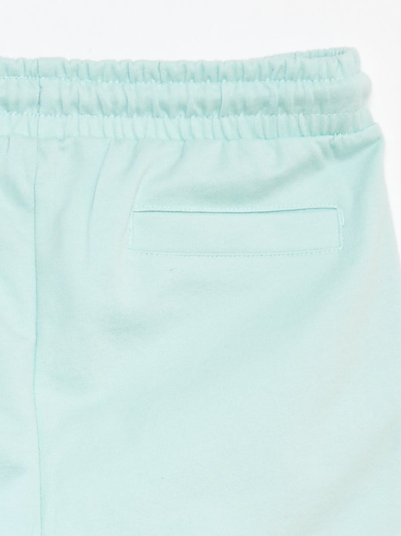 Calções em moletão leve Azul - Kiabi