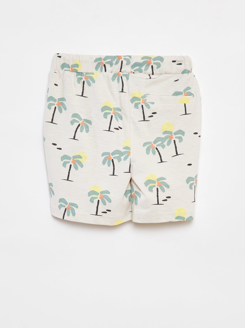 Calções em moletão leve BRANCO - Kiabi