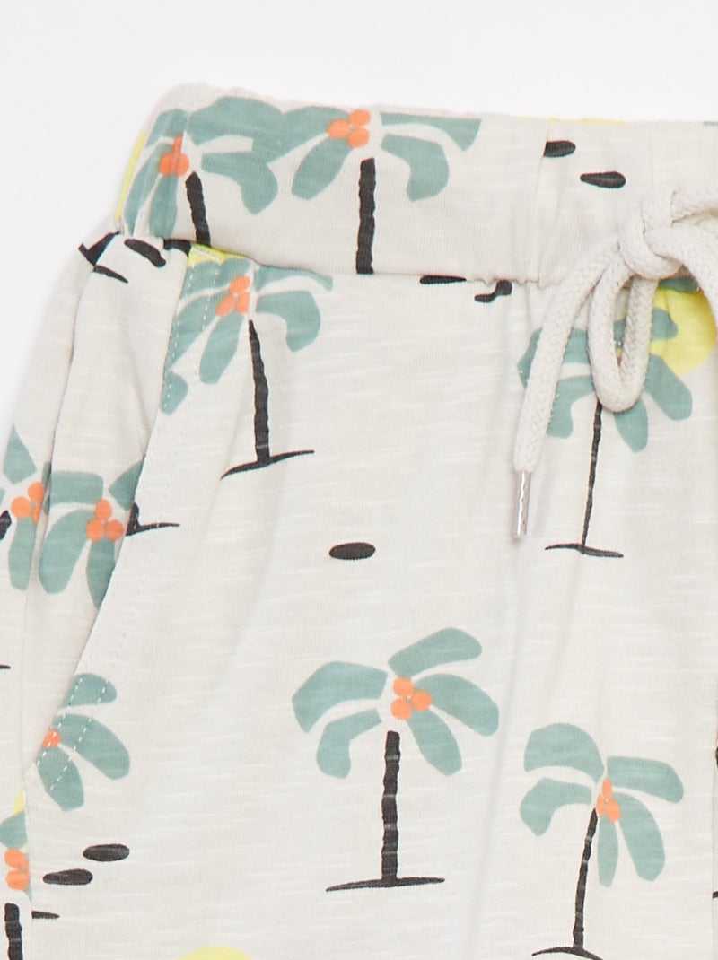 Calções em moletão leve BRANCO - Kiabi