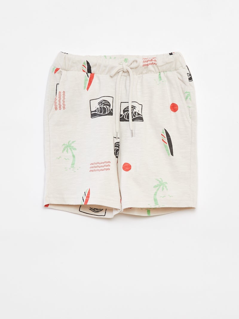 Calções em moletão leve BRANCO - Kiabi
