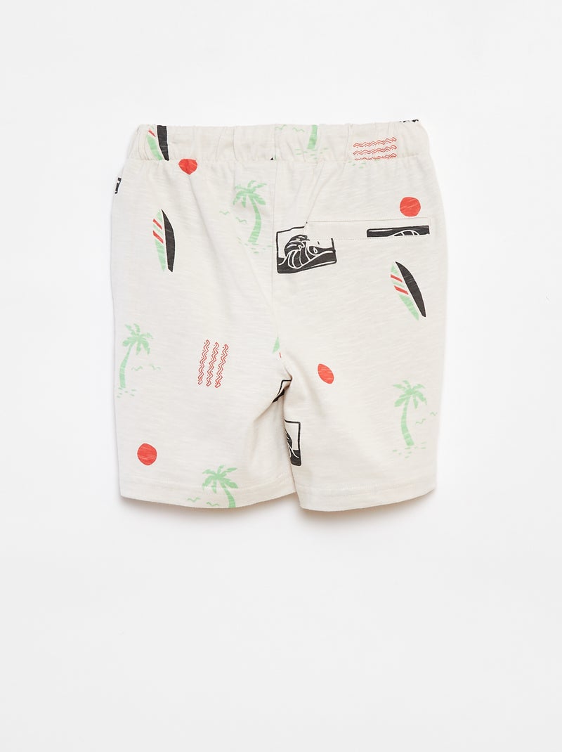 Calções em moletão leve BRANCO - Kiabi