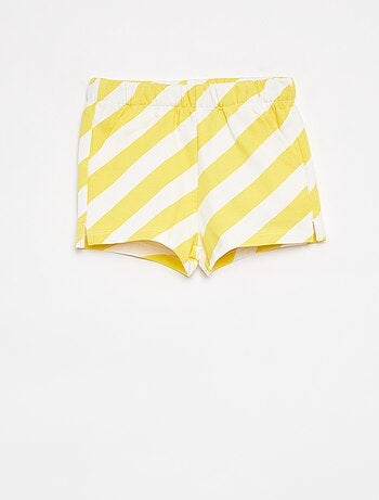 Calções em moletão leve com motivo