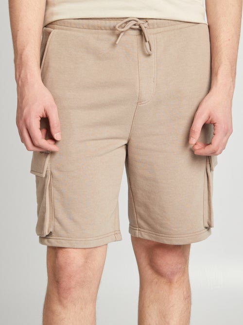 Calções em moletão leve com vários bolsos - Kiabi