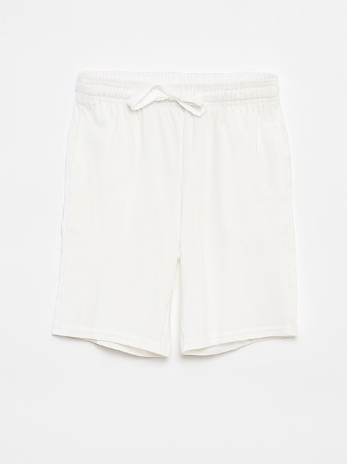 Calções em moletão leve liso com 2 bolsos - Kiabi