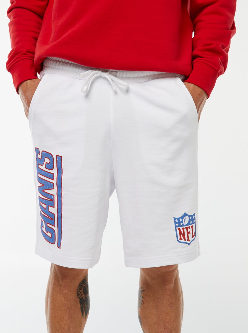 Calções em moletão leve 'NFL' Branco - Kiabi