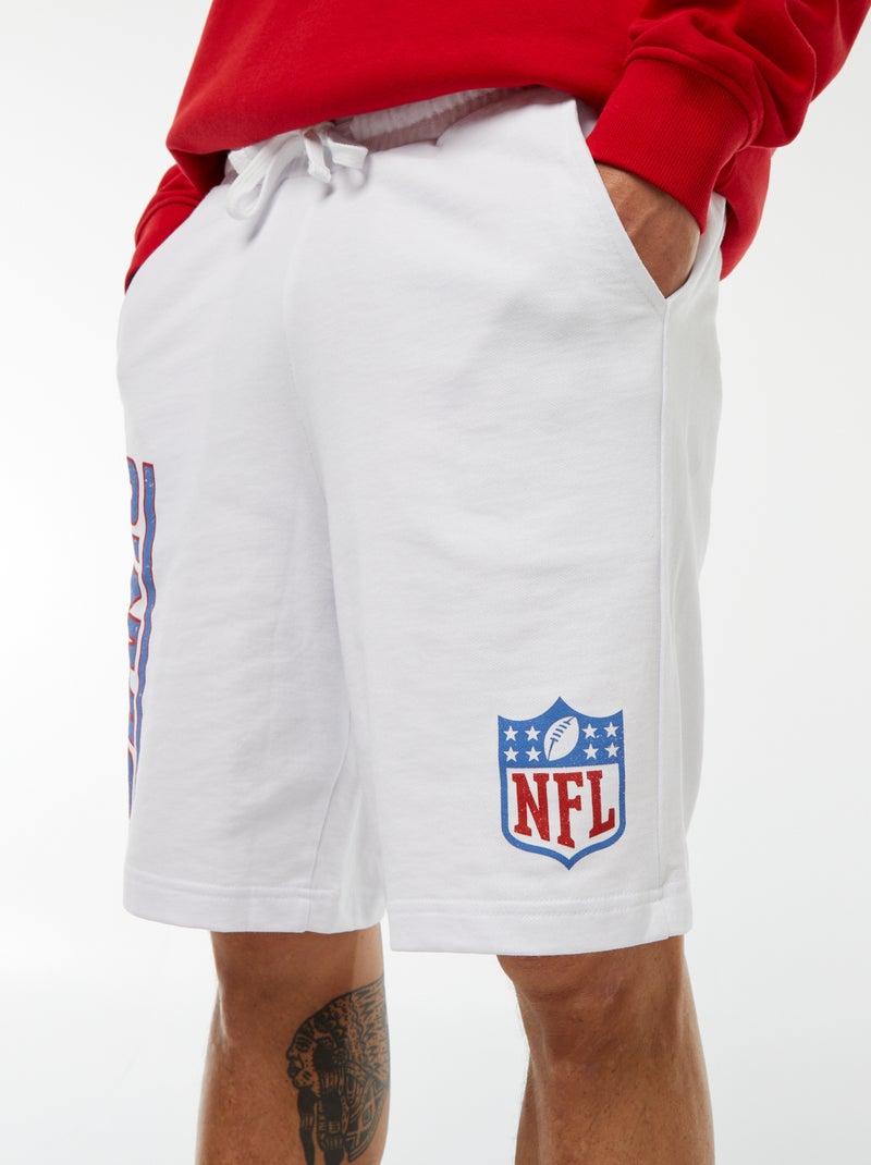 Calções em moletão leve 'NFL' Branco - Kiabi