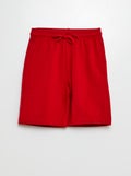 Calções em moletão leve VERMELHO - Kiabi