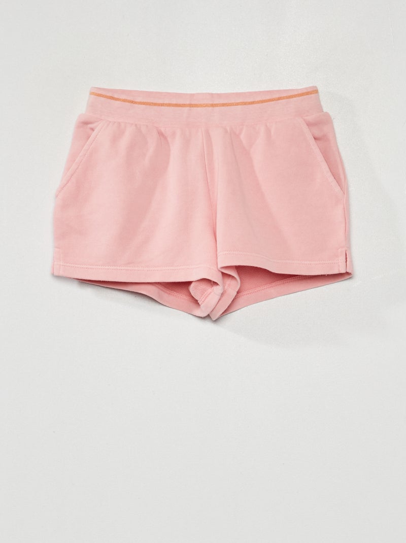 Calções em moletão ROSA - Kiabi