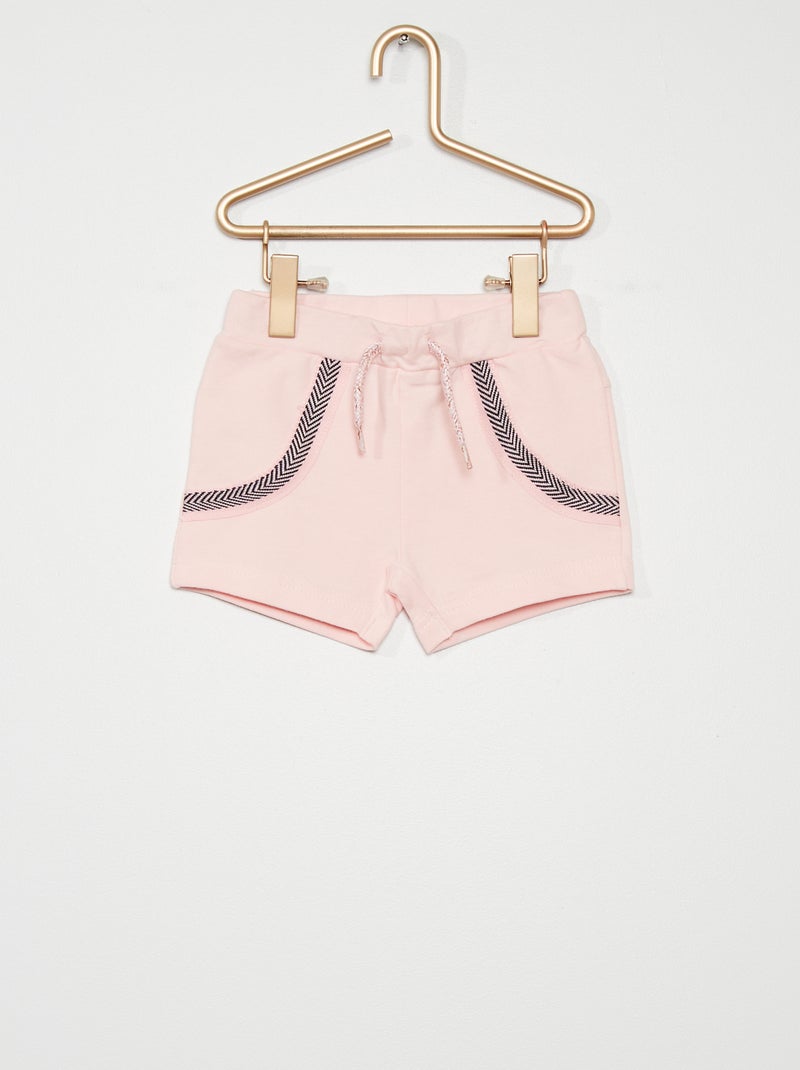 Calções em moletão Rosa - Kiabi