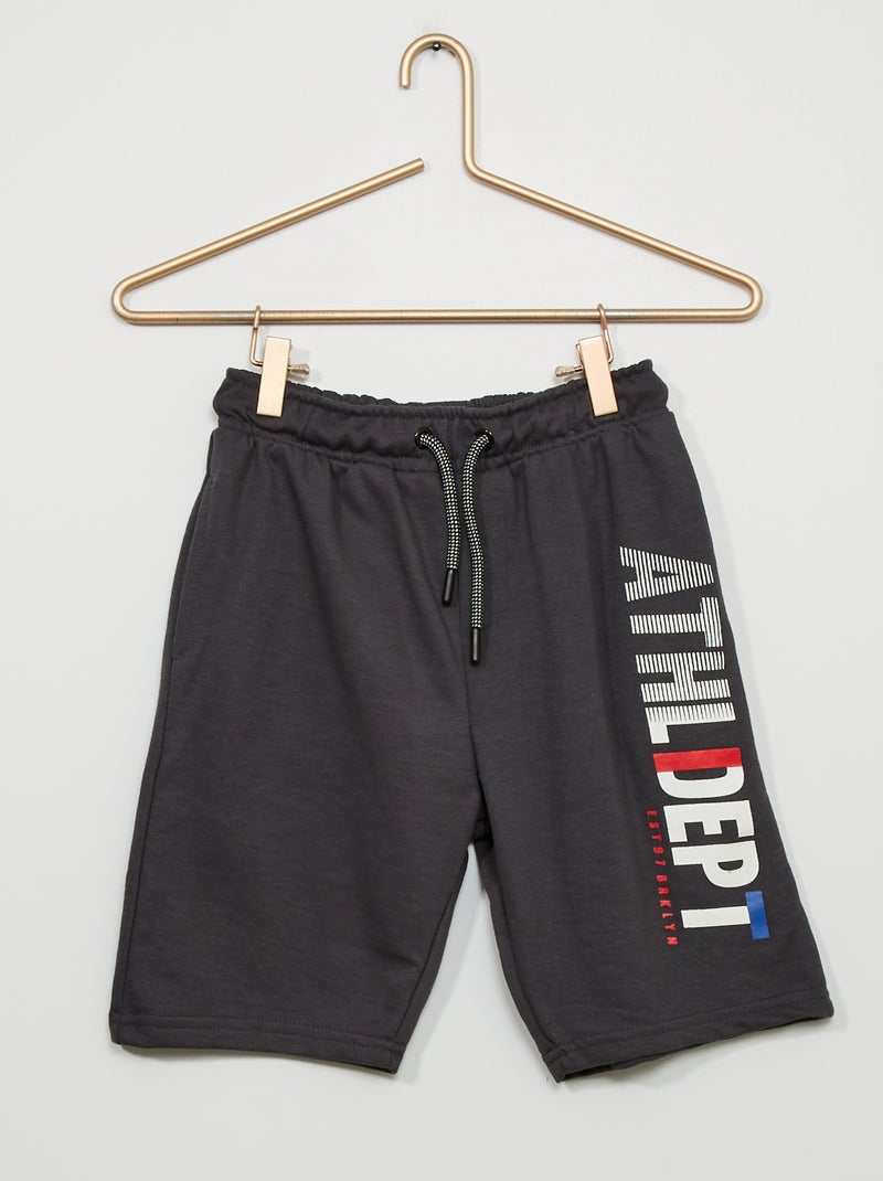 Calções em moletão sportswear Carvão - Kiabi