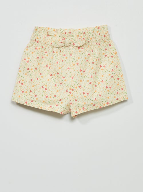Calções em popelina com estampado - Kiabi