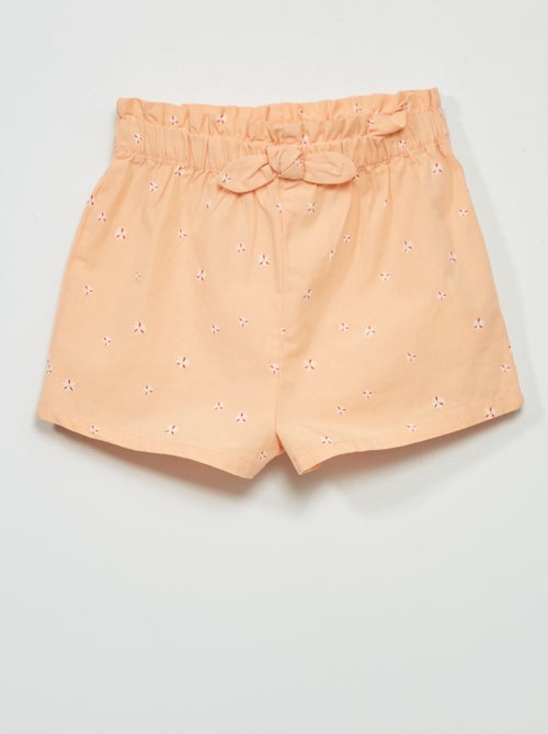 Calções em popelina com estampado - Kiabi