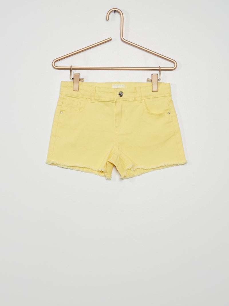 Calções em sarja AMARELO - Kiabi