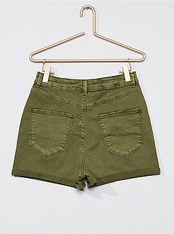 Menina 10-18 anos - Calções em sarja colorida - Kiabi