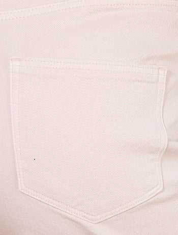 Calções em sarja com braguilha com botões - Kiabi