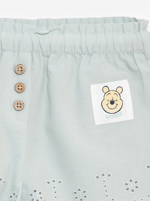 Calções em voile de algodão com bordado inglês 'Disney' - Kiabi