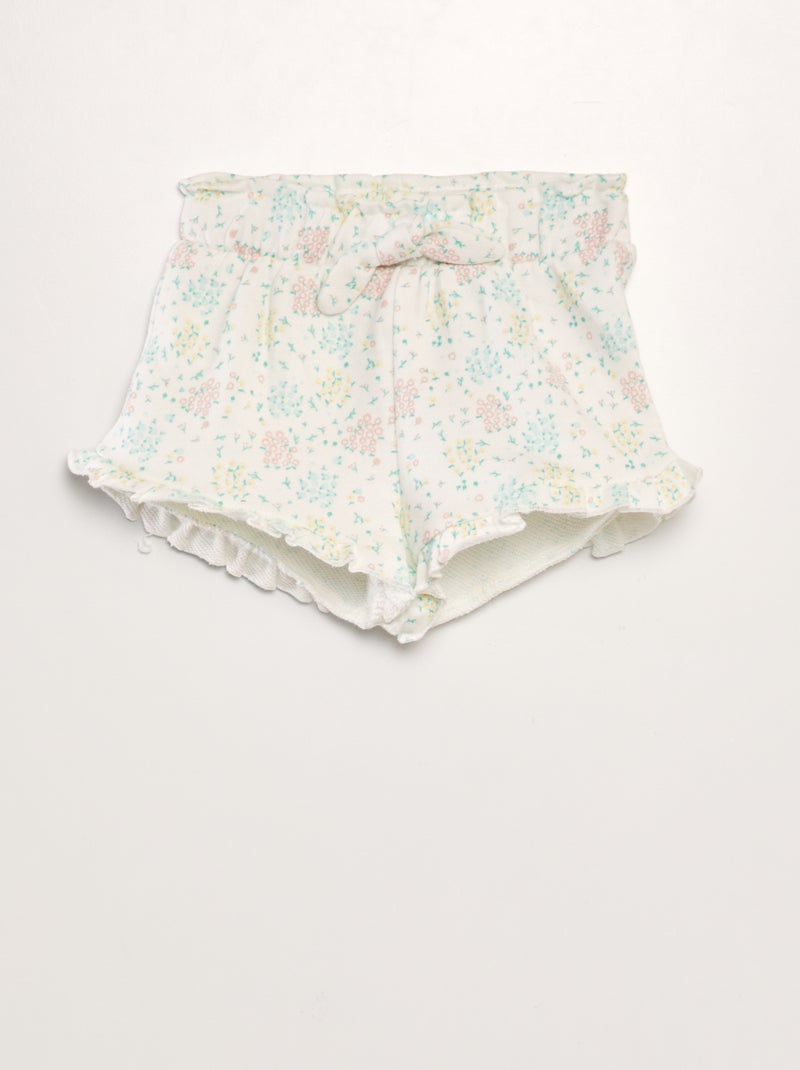 Calções estampados BRANCO - Kiabi