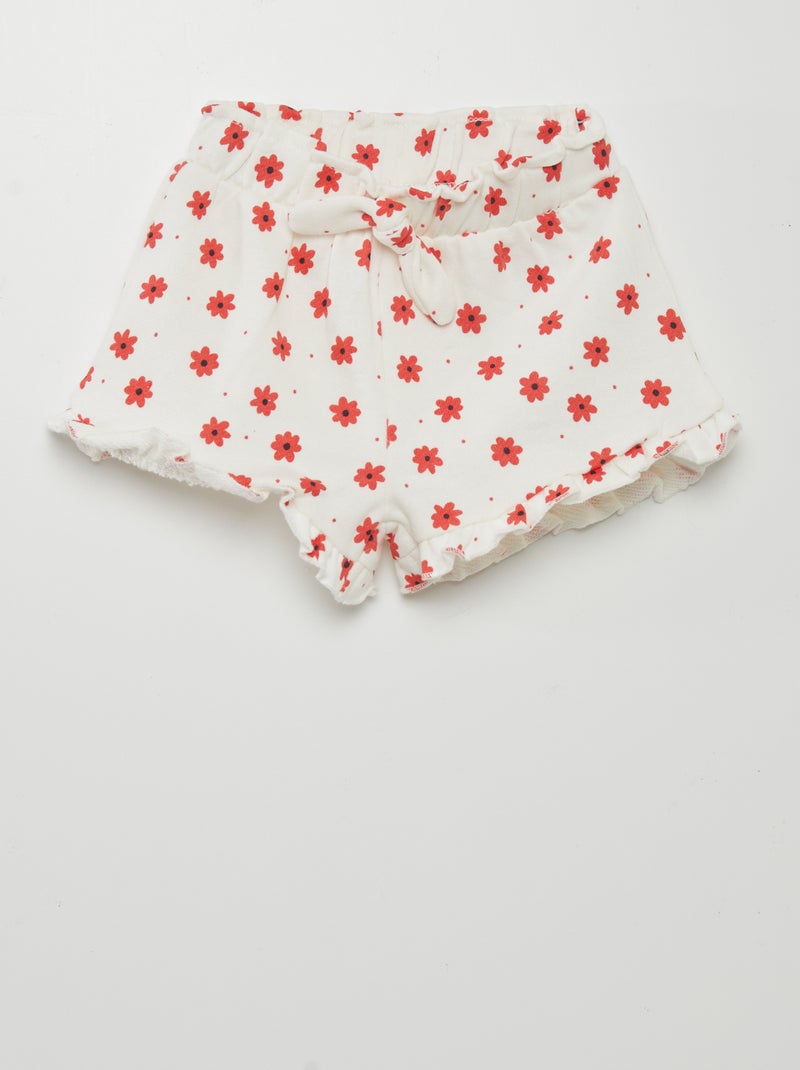 Calções estampados BRANCO - Kiabi