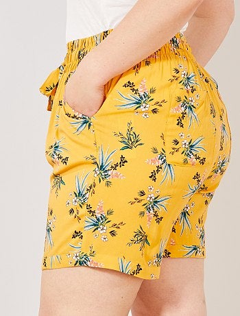 Calções estampados com cintura elástica - Kiabi