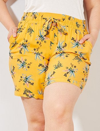Calções estampados com cintura elástica - Kiabi