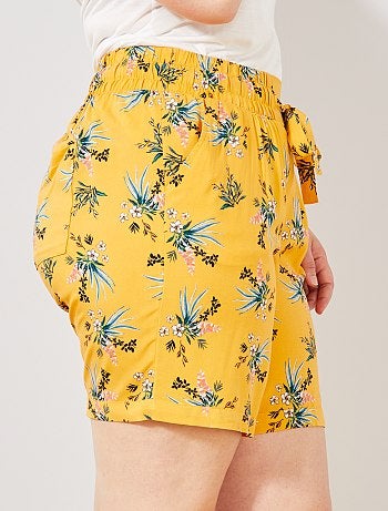 Calções estampados com cintura elástica - Kiabi