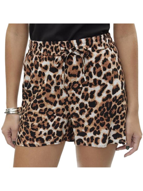 Calções Femininos Vero Moda Easy Joy com Padrão Preto/Castanho - Kiabi Calções Femininos Vero Moda Easy Joy com Padrão Preto/Castanho - Kiabi