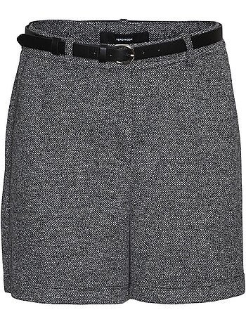 Calções femininos vero moda karly cinzento/preto