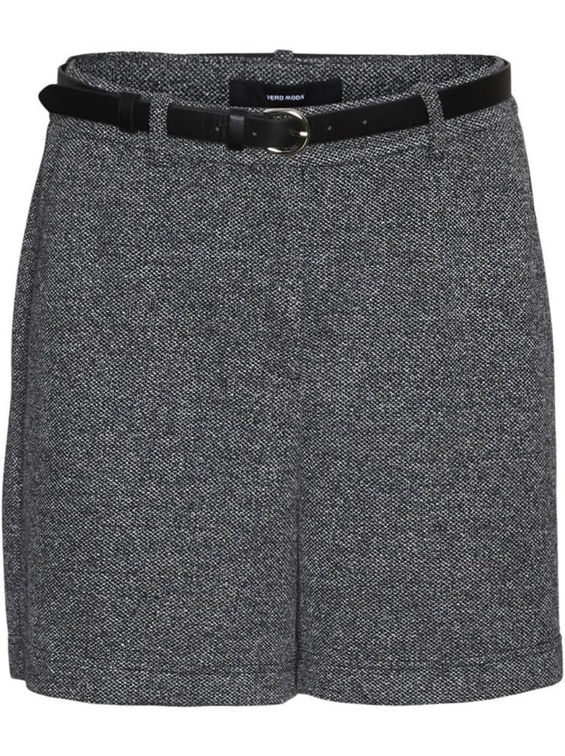 Calções femininos vero moda karly cinzento/preto Cinza-prateado - Kiabi