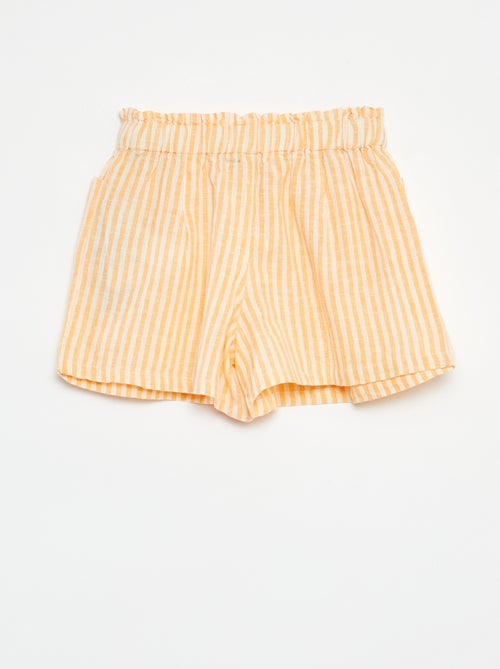 Calções fluidos às riscas - Kiabi