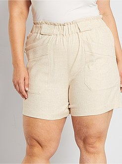 Calções fluidos com cinto - Kiabi