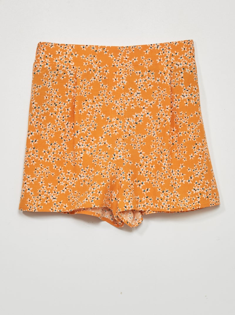 Calções fluidos com estampado AMARELO - Kiabi