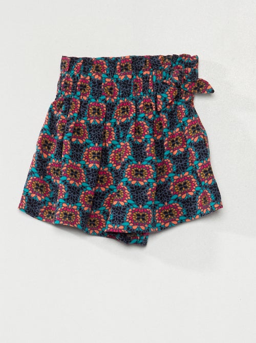 Calções fluidos com estampado - Kiabi