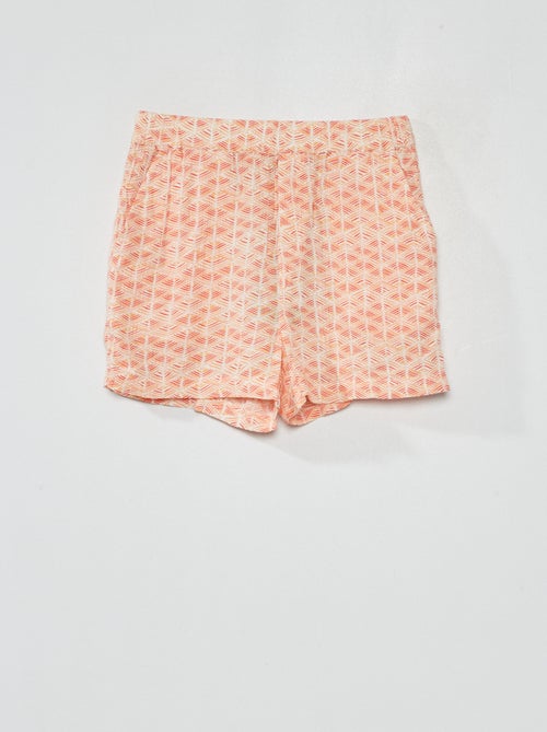 Calções fluidos com estampado - Kiabi