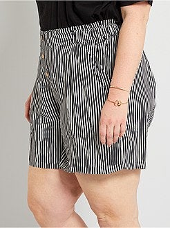 Calções fluidos com estampado 'flores' - Kiabi