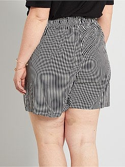 Calções fluidos com estampado 'flores' - Kiabi