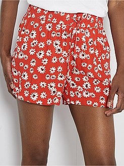 Calções fluidos com flores 'JDY' - Kiabi