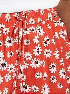Calções fluidos com flores 'JDY' - Kiabi